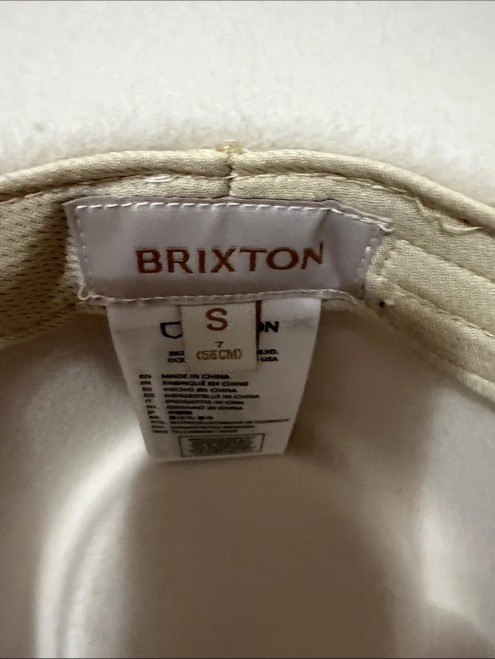 Brixton Cream Felt Rancher Hat with Trim